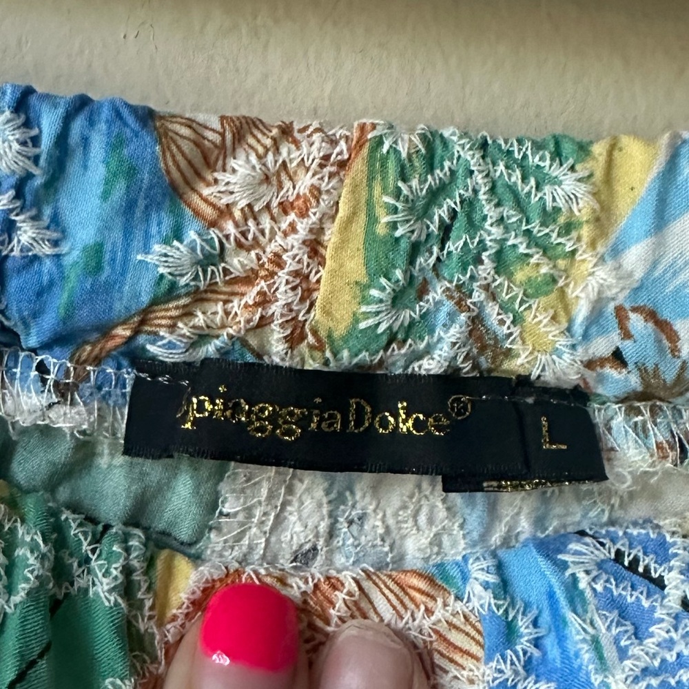 Biaggia Dolce Multicolor Floral Lace Pants - Picture 6 of 10